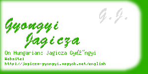 gyongyi jagicza business card